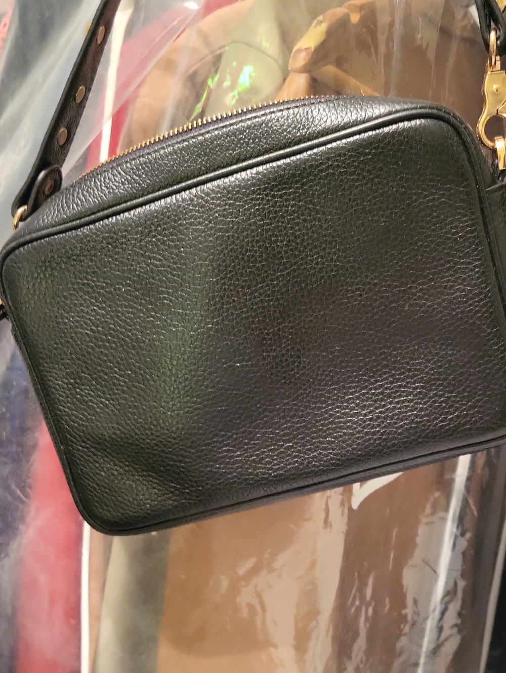 Michael Kors Black Pebbled Leather Handbag with Studded Strap - Picture 6 of 7